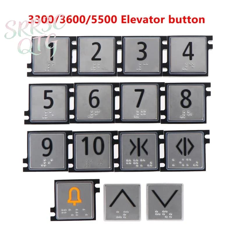 Hot Sale 1Pc/1Set Applicable To Elevator Button 3600 5500 Numeral Key Direction Keys Without Button Board With Braille