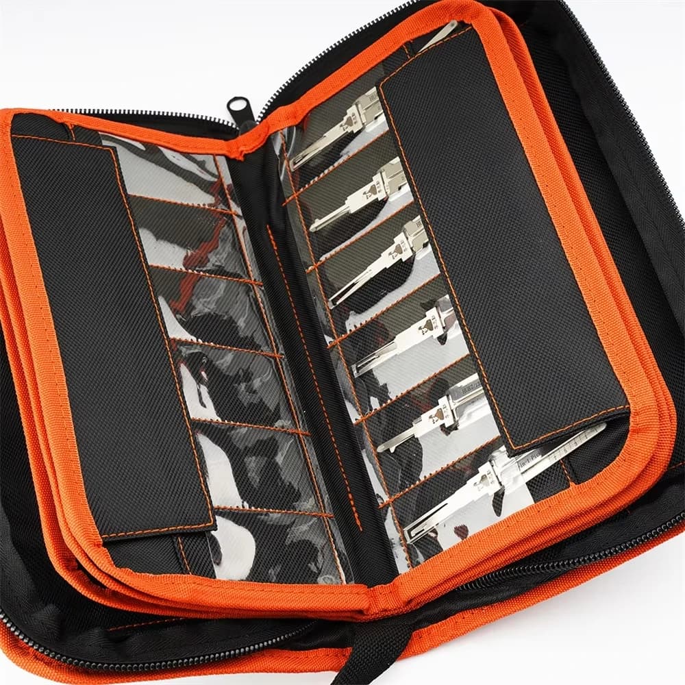 Lishi 2 in 1 Tool Bag Portable Durable Storage Package Locksmith Tools BAG For Lishi Tools and KD/VVDI Car Key Blade