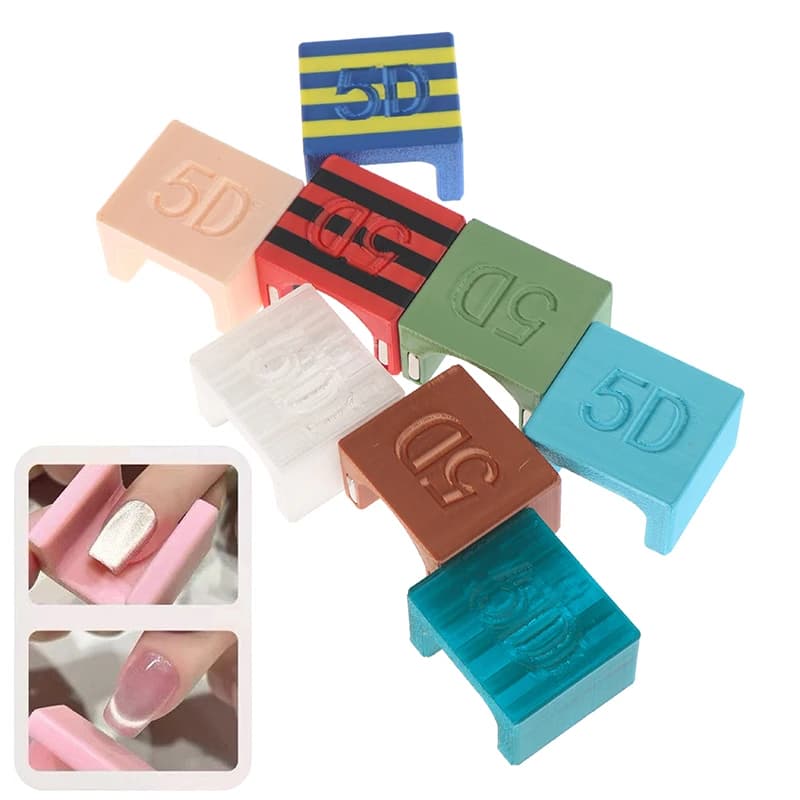 Bastoncino magnetico a forma di U per effetto occhio di gatto, magnetico per nail art, per effetto gel occhio di gatto, speciale velluto 5D, strumento magnetico per manicure professionale e fai da te.