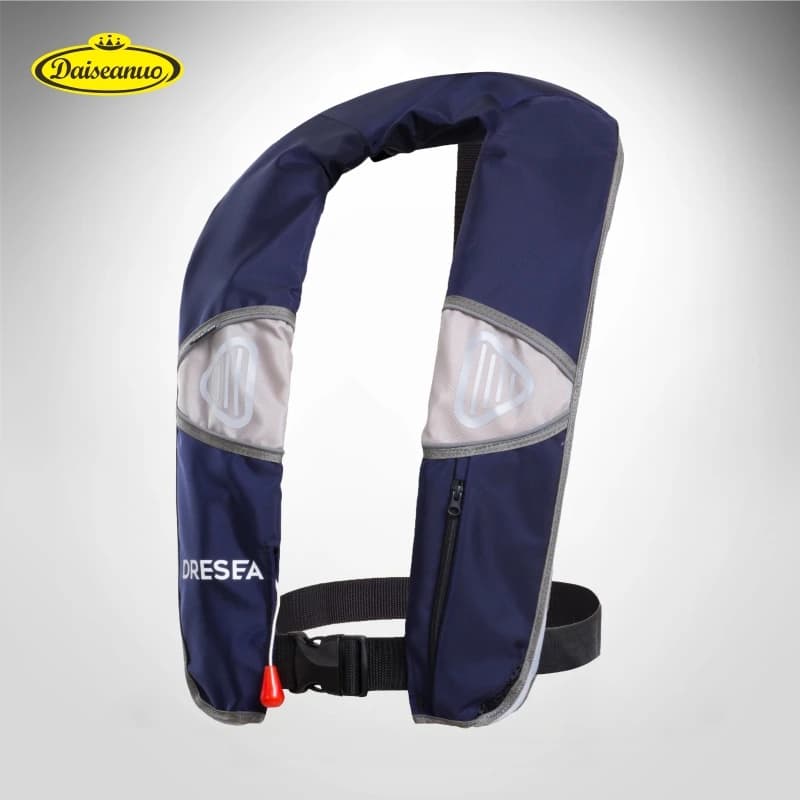 Giubbotto di salvataggio gonfiabile manuale per adulti, 150N, tasca con cerniera, pesca, sport acquatici, Rafting galleggiante, accessori per la nautica