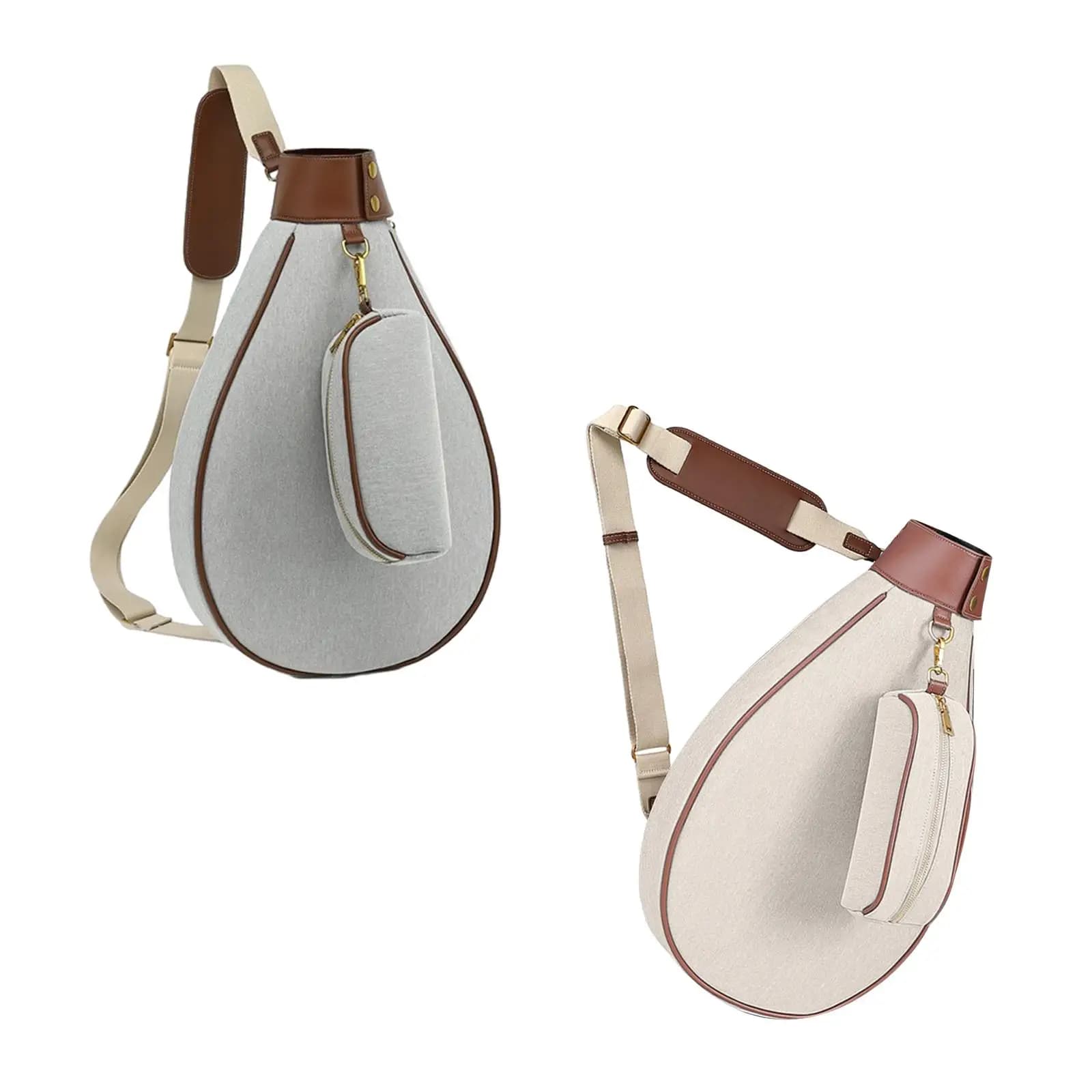 Women's and Men's Portable Pay-per-view Bag Badminton Rack Bag with Smooth Zipper for 2 Racks