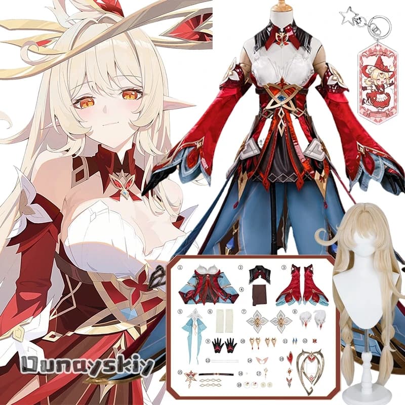Yumekiri@Genshin Impact Alice Costume Cosplay Wig Dress Cover Ring Character of the game Role Game Halloween Dress Up