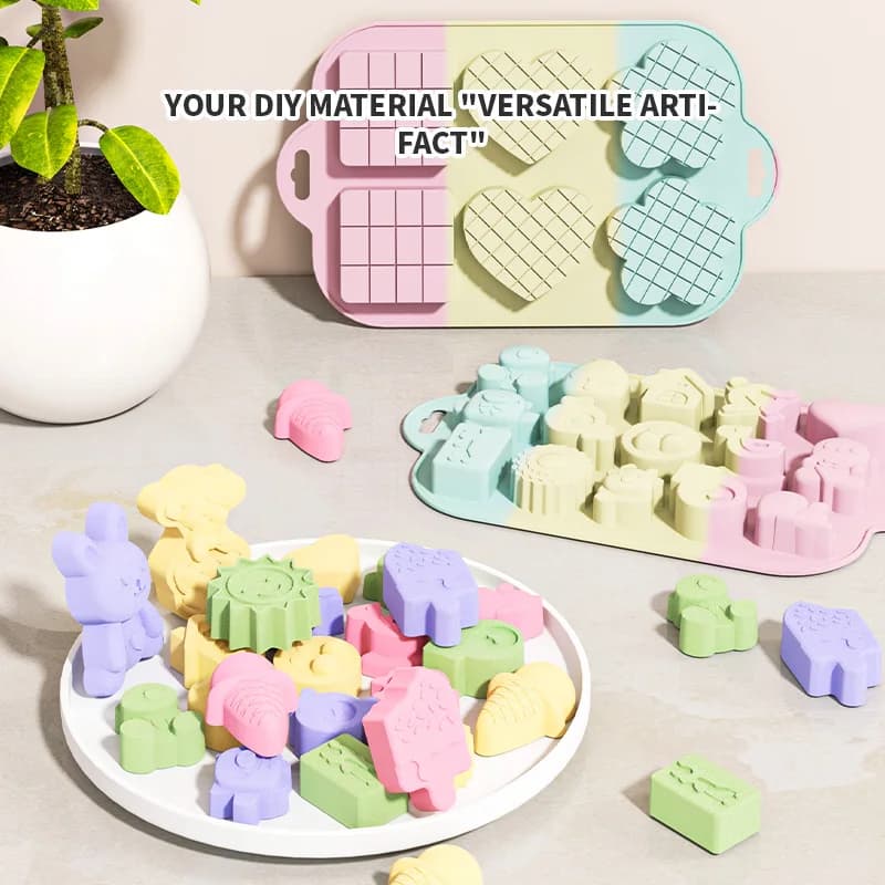 ice cream Animal Bear Rabbit Heart Shaped Cake Pans Heart Silicone Mould Baking Molds, Suitable for Ice Cube Mold,Chocolate Mold