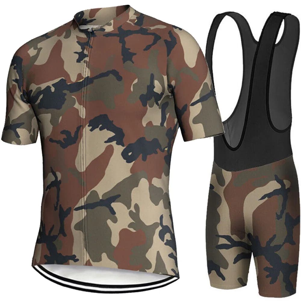 Camo Military 2023 Team Cycling Jersey Set manica corta abbigliamento mimetico Mens Italia Bike Shirts Suit Bicycle Bib Shorts MTB