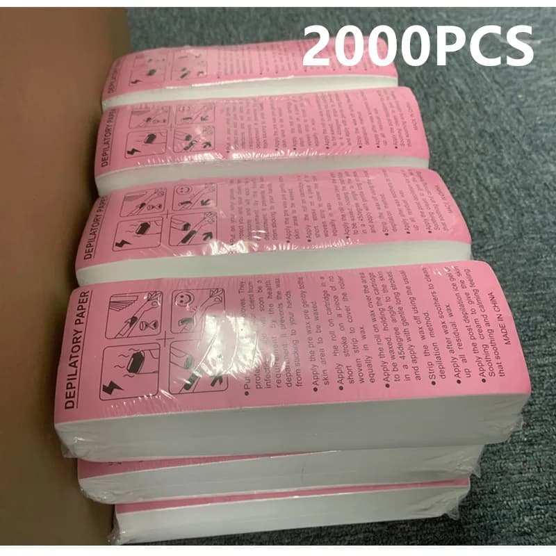 High Quality 500/1000/2000PCS Nonwoven Body Cloth Hair Remove Wax Paper Rolls Hair Removal Epilator Wax Strip Paper Wholesale