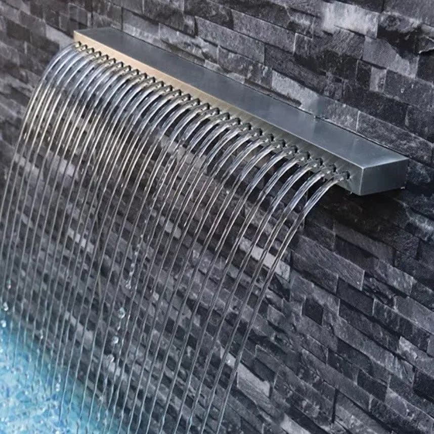Stainless Steel Waterfall Outlet Flow Tank, Diversion Plate for Courtyard Rain Curtain Waterscape Wall