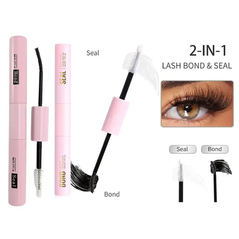 Eyelash Collar 2 in 1 Bond And Seal, new double-tip glue for fake eyelashes, waterproof, long-lasting, lashes glue made of you, cosmetics