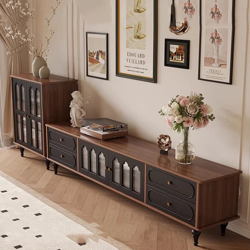 Mid Century Retro Tv Stands Cabinets Floor Entertainment Living Room Tv Table Monitor Luxury Universal Muebles Home Furniture