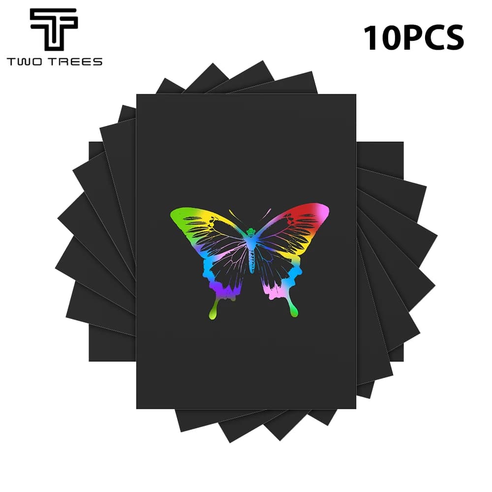 Kit carta antigraffio A4 a 7 colori per macchina per incisione laser | Carta da disegno arcobaleno per pittura fai da te e incisione laser