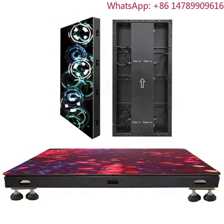 P2.976 Indoor Dance Floor Led Screen Led Floor Tile Screen Magnetic Led Dance Floor ScreenHigh Refresh RateHeavy-dutyFootTraffic