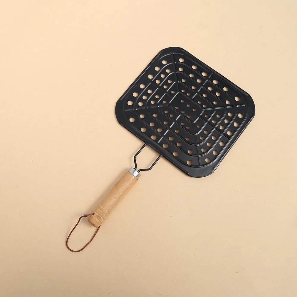Piastra Diffusore di Calore in Acciaio Inox, Spatola Antiscivolo per Pizza, Adattatore per Induzione, Supporto per Pentole con Manico in Legno