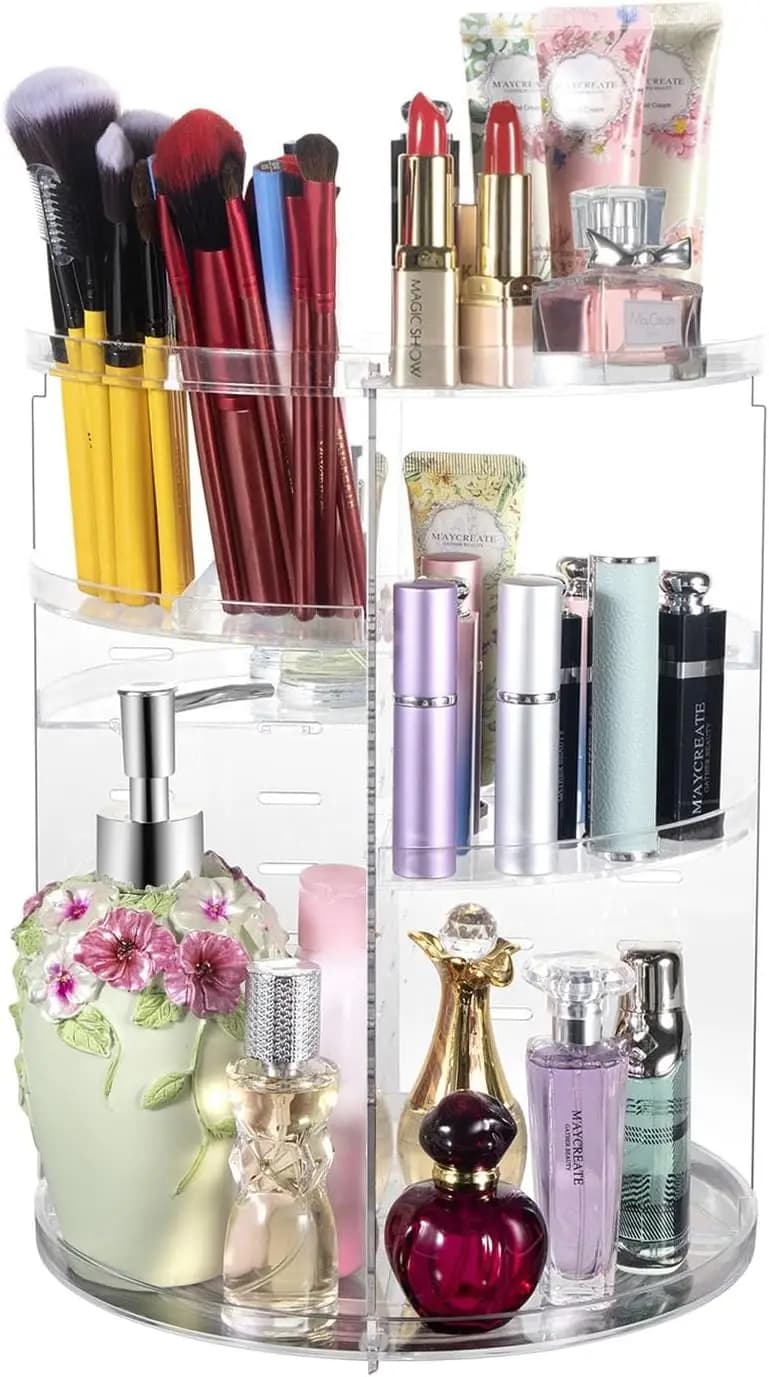 360° Swivel Organizer for Cheats, Bench Rotating Display for Cosmetics and Jewelry
