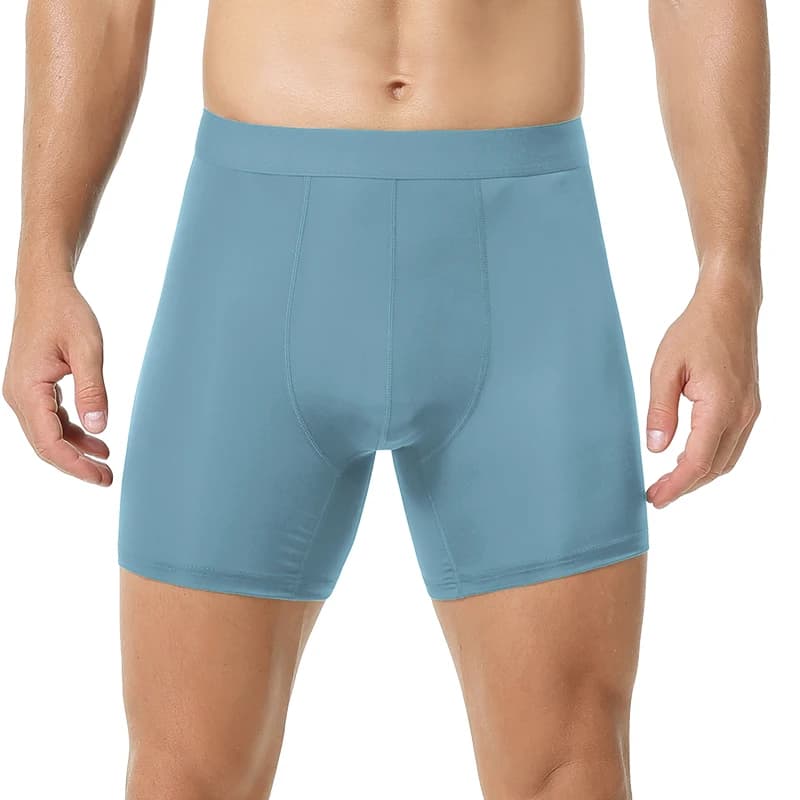 5 pezzi di biancheria intima sportiva da uomo in seta di ghiaccio, da uomo, estiva, sottile, da corsa, traspirante, di grandi dimensioni, con cavallo esteso
