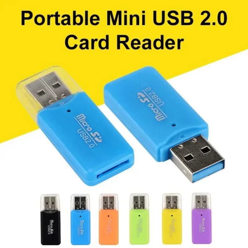 Micro SD Card Reader Mini USB 2.0 TF Portable High Speed TF Adapter for Laptop Speaker for Vehicles TV Box