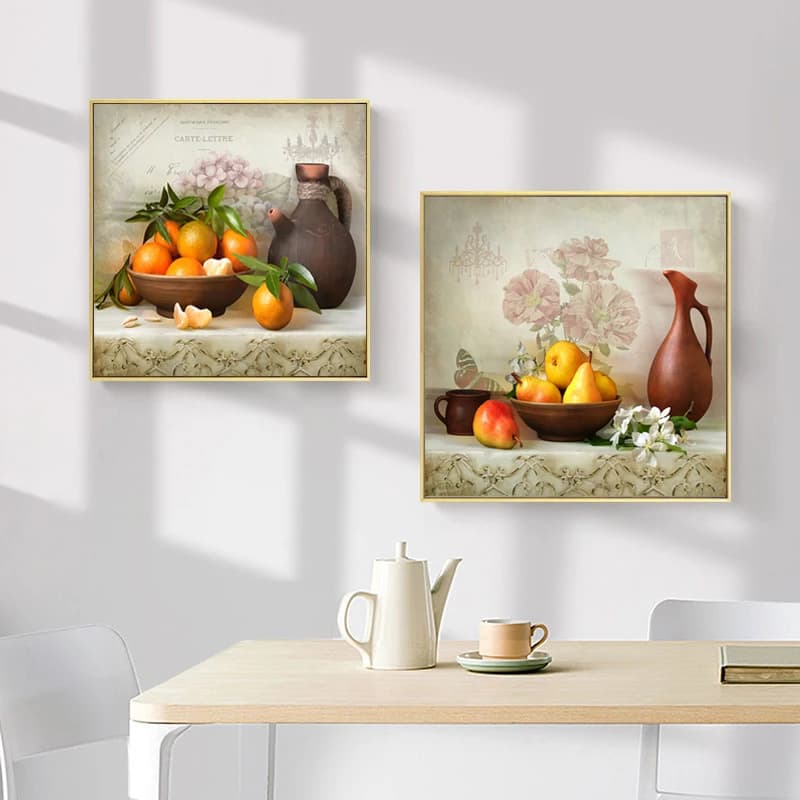 Cucina Wall Art Decor pittura Classic Still Life Pictures arance Photography poster Print on Canvas HomeDecoration No Frame