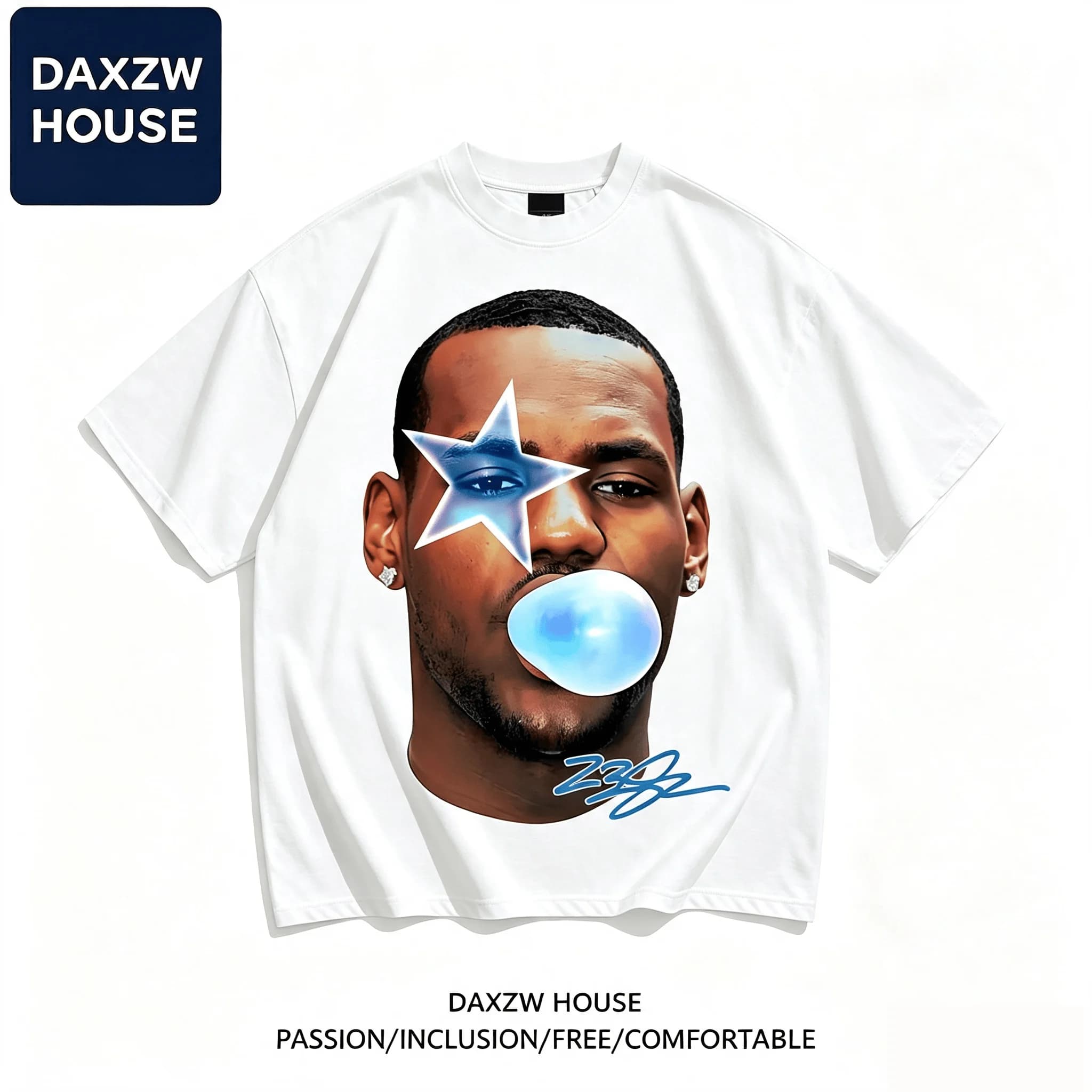 Pop Culture Vintage Graphic T-Shirt Collection American Rap Basketball Streetwear Hip-Hop Y2K Premium Qua Men Clothing Short 26