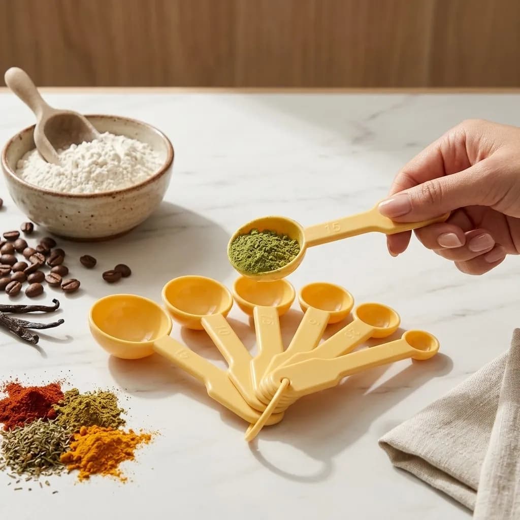 Multi-functional Plastic Measuring Spoon Set 6pcs/set Nestable Seasoning Coffee Bean Measure Spoons Kitchen Baking Accessories