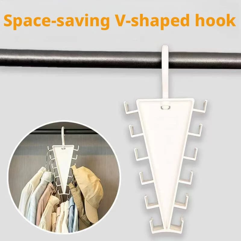 1/5/10Pcs V-Shape Multi Hook Closet Hanger Organizer 12 Hooks Space Saving Wardrobe Clothes Hanger for Storage Efficiency