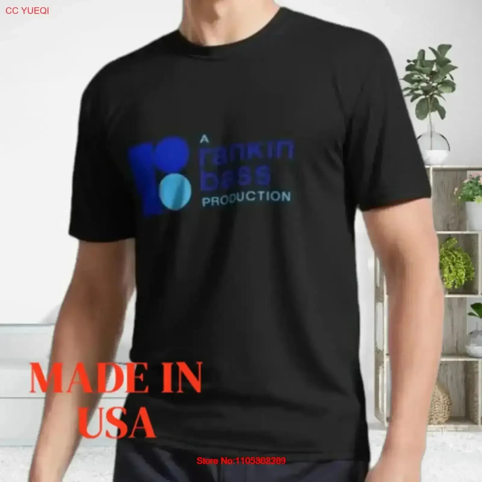 NEW Vintage T-Shirt with Logo Rankin Bass, T-Shirt PREMIUM Divertent PREMIUM, USA S-XL, Casual Versatile Design Clothing