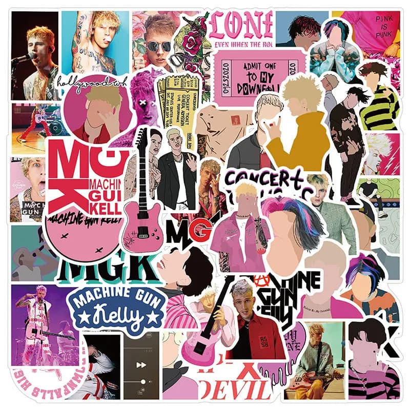 50 pezzi mitragliatrice Kelly adesivi decalcomanie cartoni animati adesivi per laptop scrapbooking telefono bagagli skateboard decalcomania impermeabile