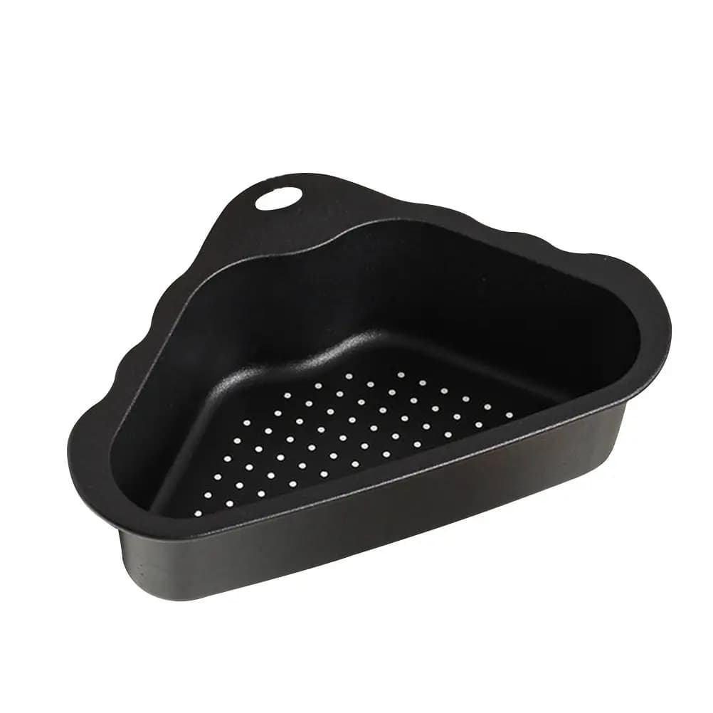 Premium Stainless Steel Triangle Corner Sink Basket for Draining Food Waste Efficient Space Saving Kitchen Strainer Drain Holder