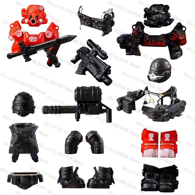 Gioco Anime Guerrieri Militari Mecha Personaggi Armatura di Potere Armatura Pesante Action Figures Building Blocks Accessori Giocattolo Regalo GP801