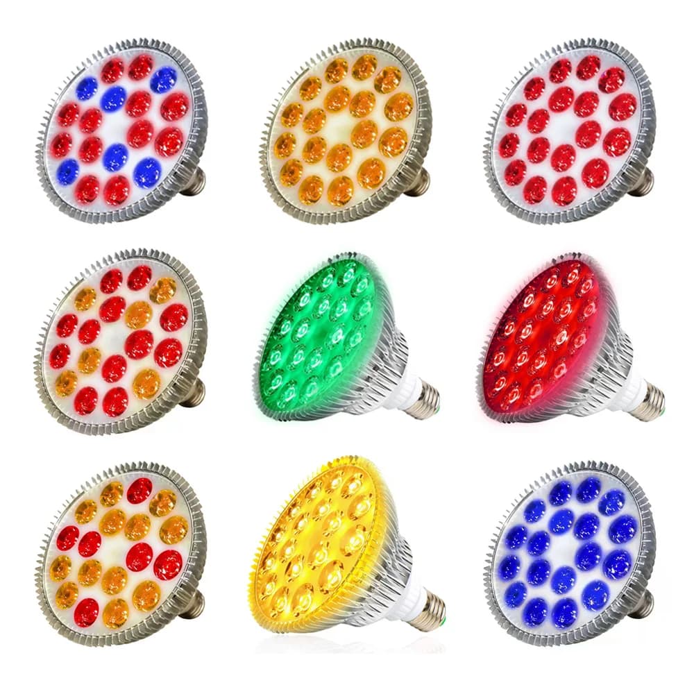E27 LED Pianta Coltiva La Luce led 18 led Par38 Spettro Completo Phyto Grow Box per la Crescita dei Semi di Fiori Coltivazione di Vegetali Idroponica