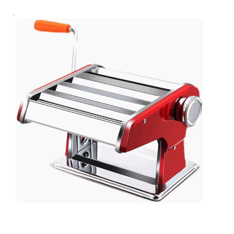 Macchina per Pasta Fresca in Acciaio Inox con Taglio Manuale e Spessore Regolabile, Utensile da Cucina