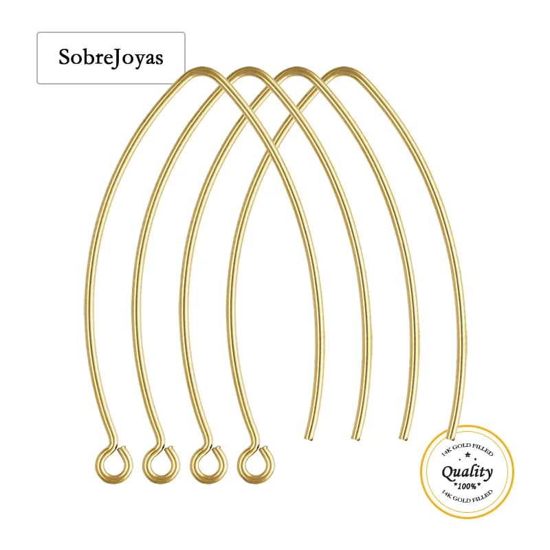 32.0mm V Shape Ear Wire 14K Gold Filled V Shape Ear Wire Gold Ear Wire for Jewelry Making Handmde DIY Earrings Accessories
