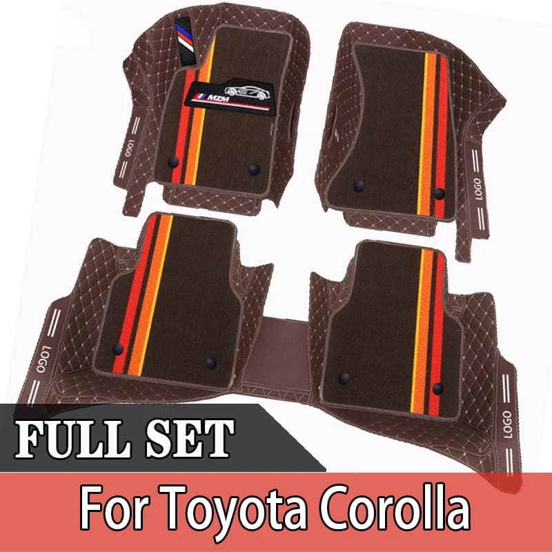 Leather Car Floor mats For Toyota Corolla E210 2019-2026 Non hybrid Floor liners Carpets Rugs Pads Interior Parts Accessories