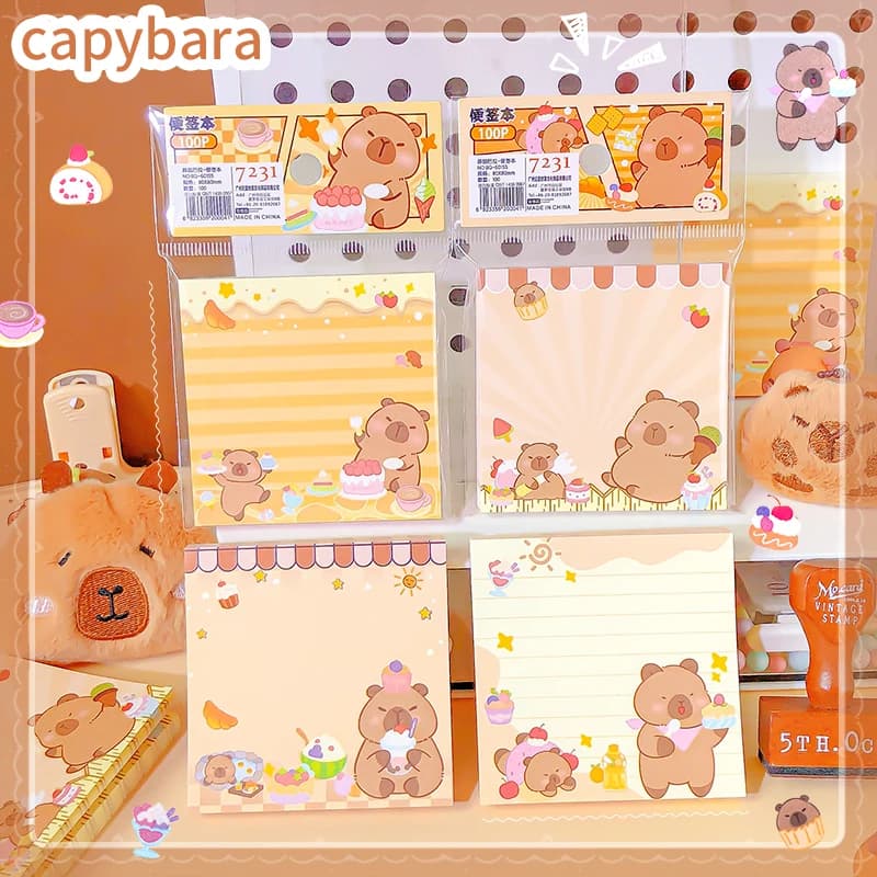 cancelleria kawaii forniture per diario planner uffici accessori Blocco note quaderno Scratch paper capibara memo pad roba scolastica