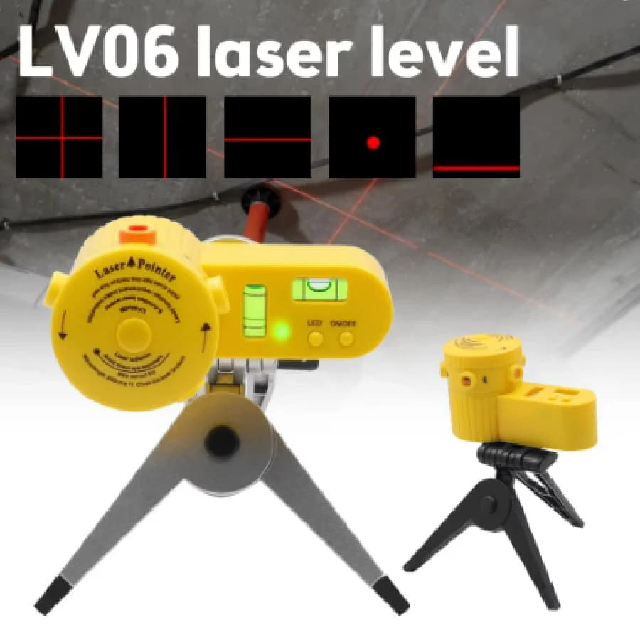 Livello laser multifunzione 4 in 1 Righello di livello domestico Righello laser di misurazione con treppiede rotante Strumenti di livello orizzontale ertico