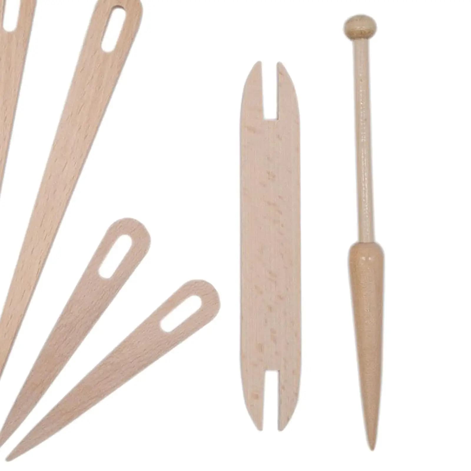 Wooden Weaving Loom Sticks 7Pcs Wood Weaving Crochet Hand Loom Weaving Stick for Knitting Tapestry Handcrafts Tool Rug Making