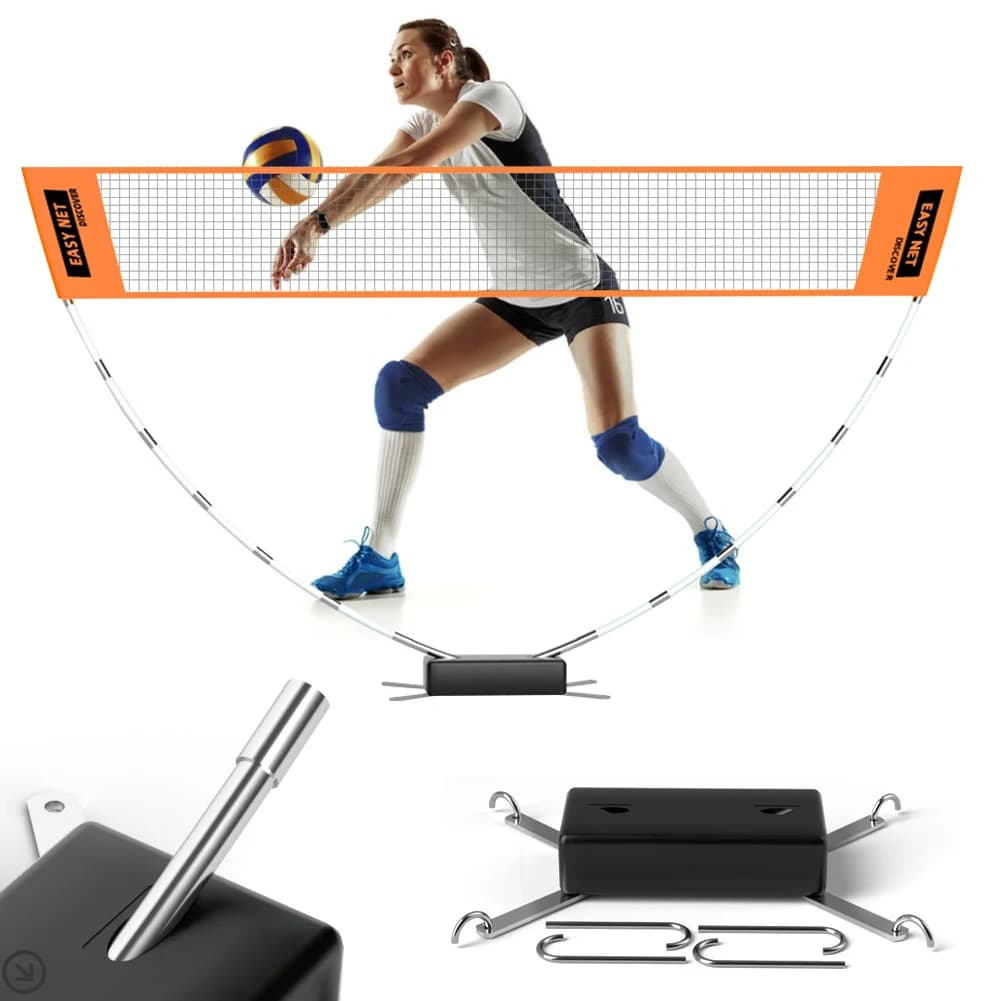 Professional Badminton Net Badminton Training Net Easy Setup Height Adjustable Volleyball Net with Carry Bag for Kids Adults