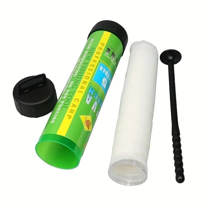 1PC 5M Alimentatore da pesca PVA Acqua che dissolve Tubo a maglia stretta Netto Esche per carpa Ricarica Stantuffo Bar Attrezzatura da pesca alla carpa alimentatore