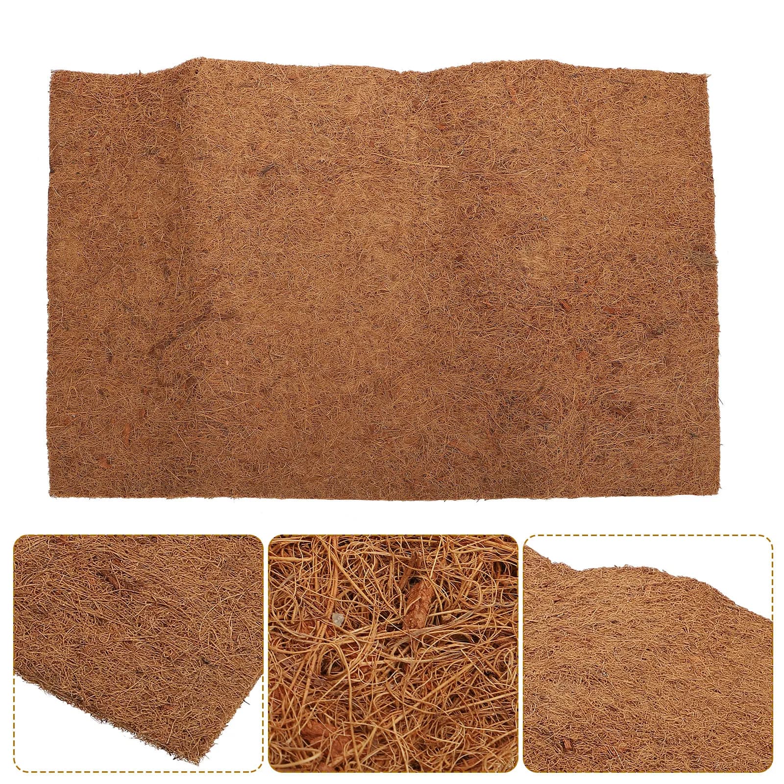 Natural Coconut Fiber Reptile Bedding Mat 60x40cm Breathable Sanitary Filter Strong Permeability Anti Reptile Supplies