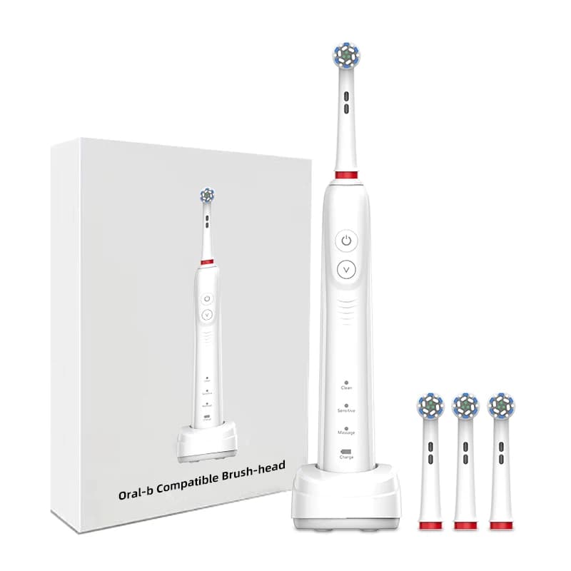 Customize rotating electric toothbrush with intelligent round head electric toothbrush with charging support