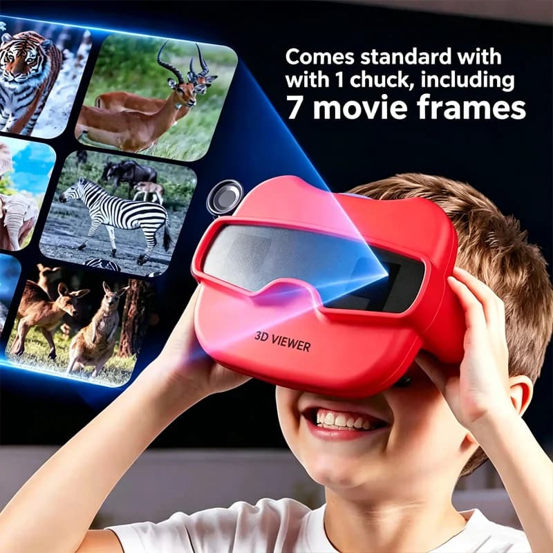 New 3D View‑Master Viewing Machine Unicorn Mini Theater Retro Souvenir Toy for Kids Age 4+ Children Birthday Gift