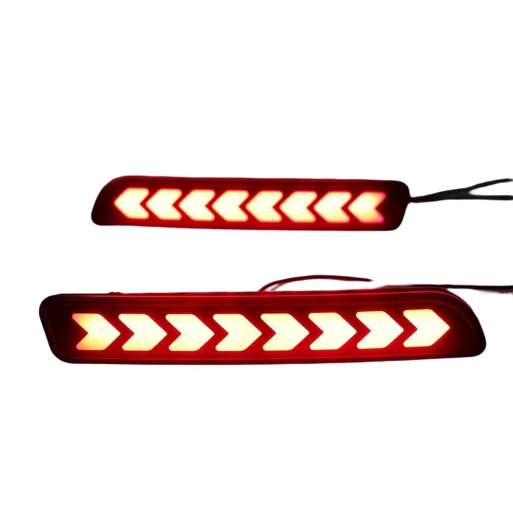 LED Rear Bumper Reflector Light For Suzuki Ertiga 2012-2016 Red Lens Sports Arrow Style 2 Functions Running Brake Warning Lamp
