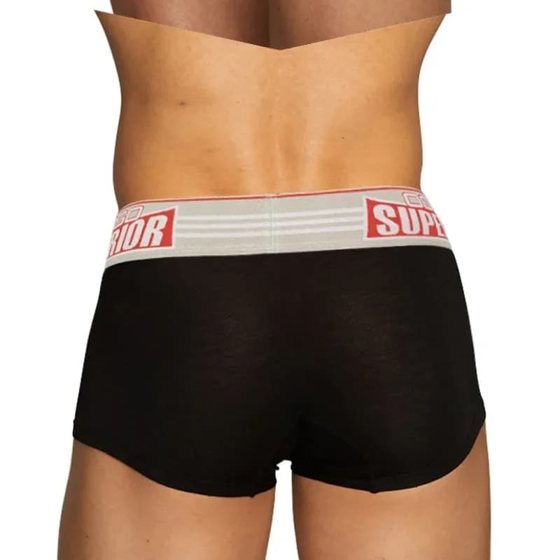 Tinta unita, nuova fornitura, cintura larga in cotone a vita bassa per biancheria intima da uomo, boxer tascabili BS845