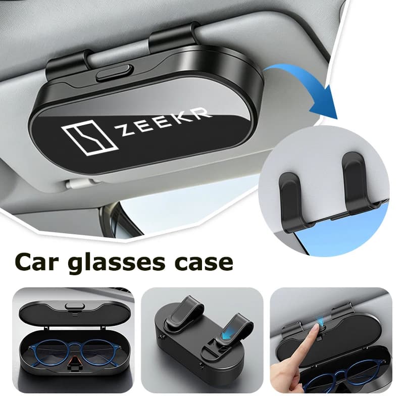 Car Sun Visor Glasses Box Eyeglass Case Sunglasses Holder Storage Accessories For Zeekr X 001 009 007 7X 2022 2023 2024 EV