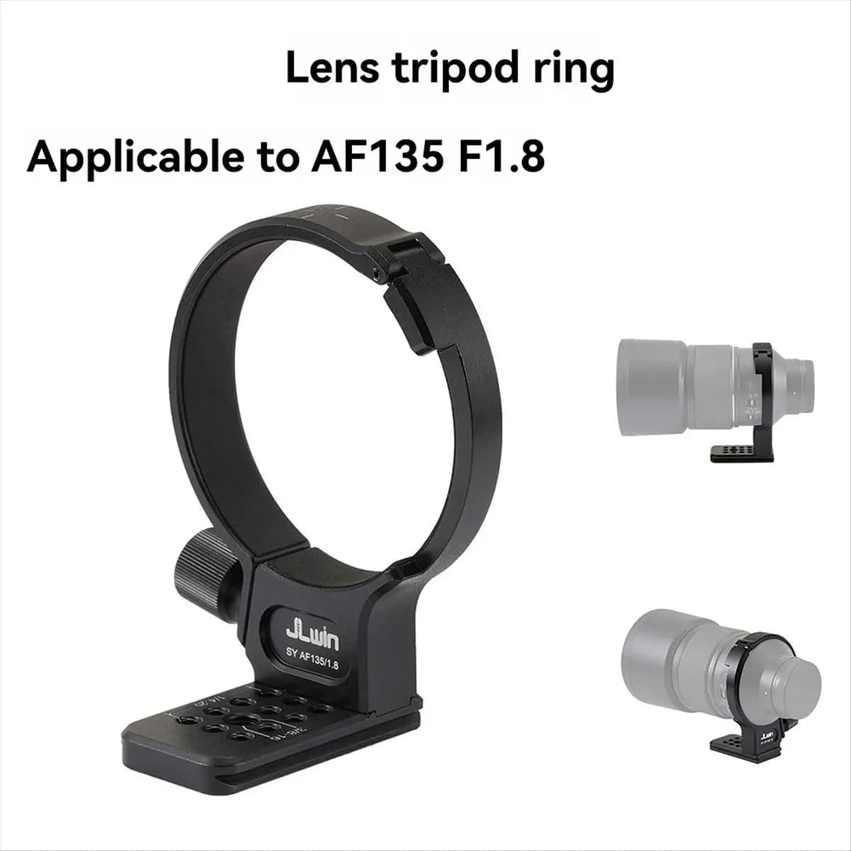 Anello di Montaggio per Treppiede M05K JLwin 84mm per Obiettivo Samyang AF135 F1.8 con Piastra a Sgancio Rapido per Treppiede Acra-Swiss