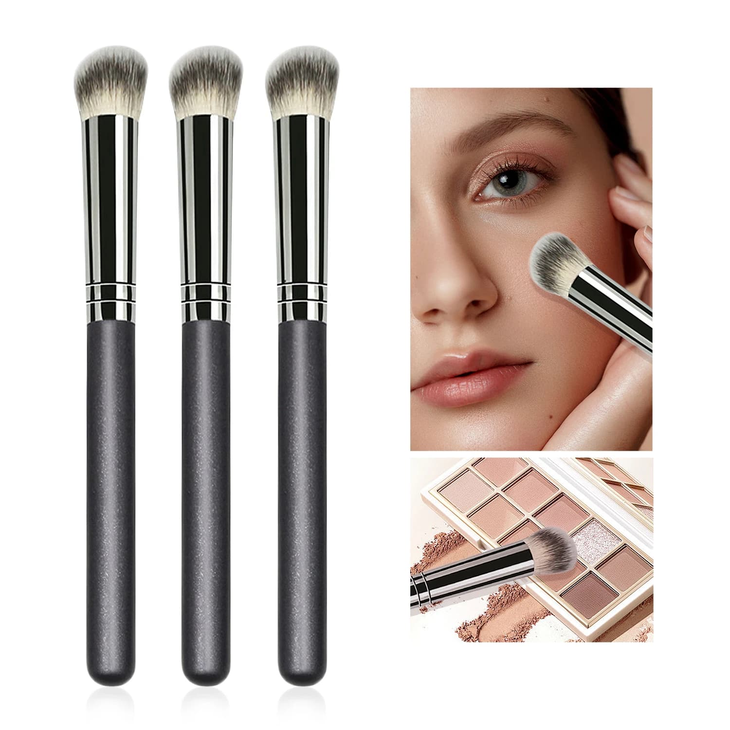 Brush for concealer, dark circles, tear problems, precision concealer brush, flat head concealer brush