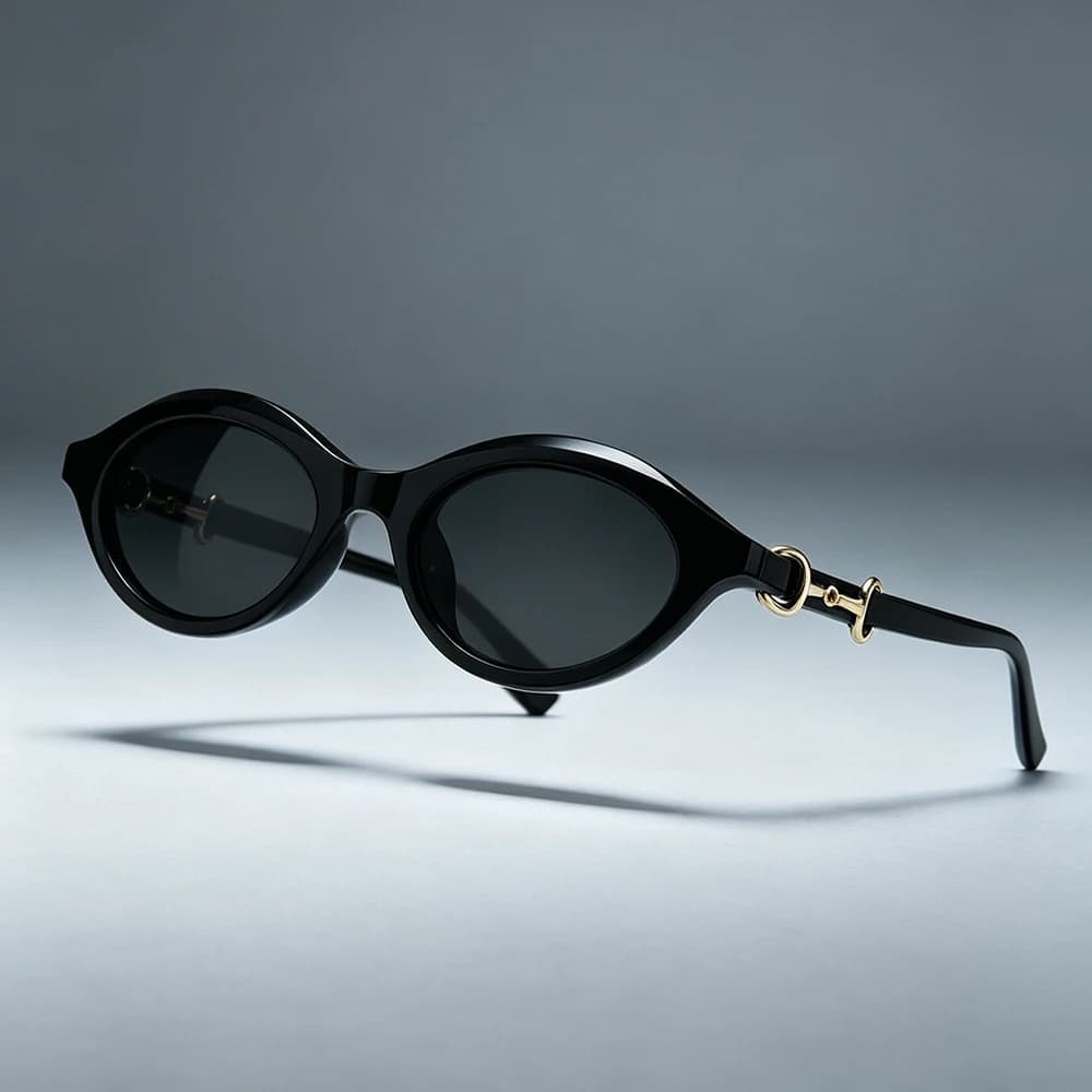 New Fashion Designer Brand Retro oval shape Women's Sunglasses Essential for Street Photography, Simple Lines
