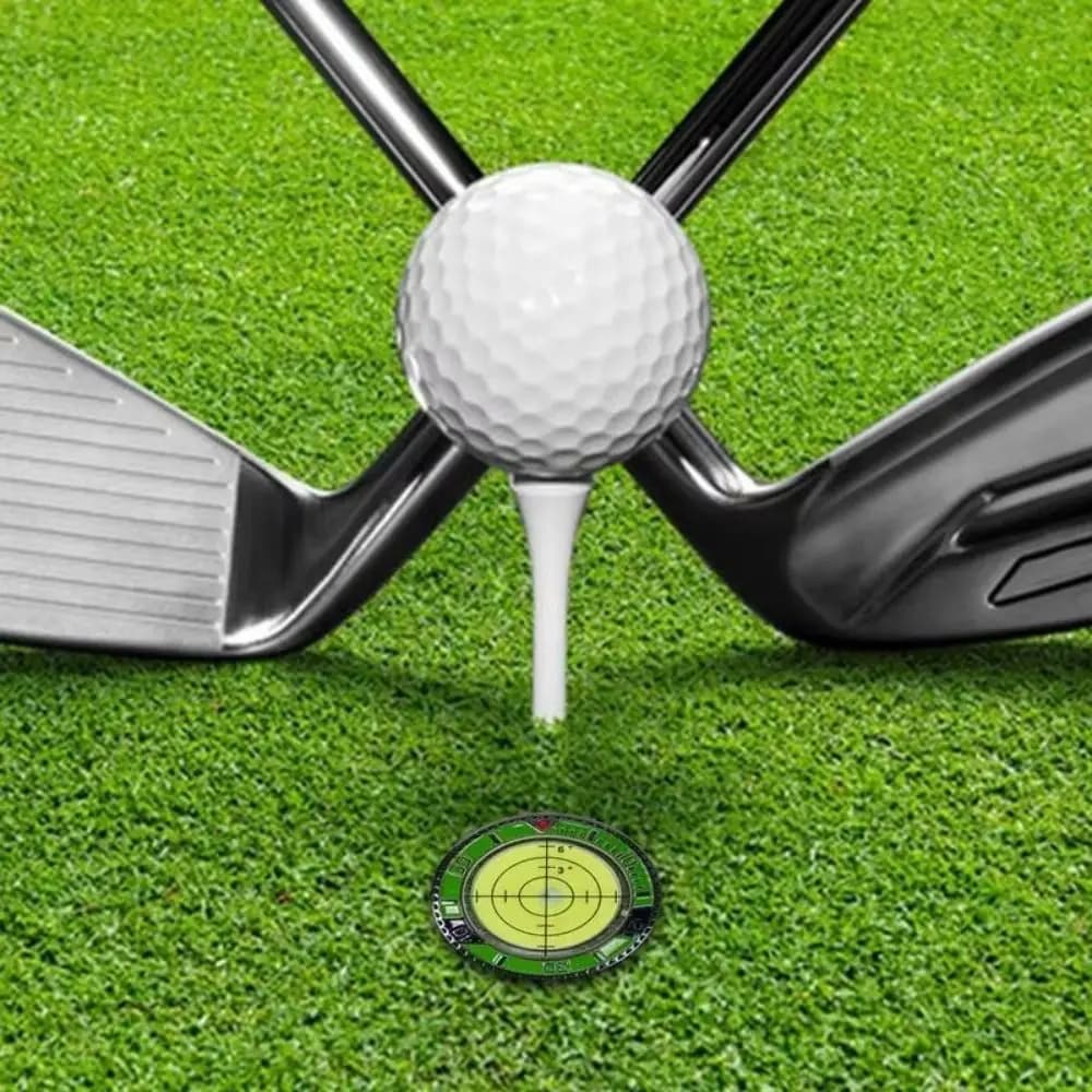 Strumenti da golf ad alta precisione Strumento per l'allenamento del marcatore della palla livellatore Misuratore di pendenza da golf Design versatile trasparente e trasparente
