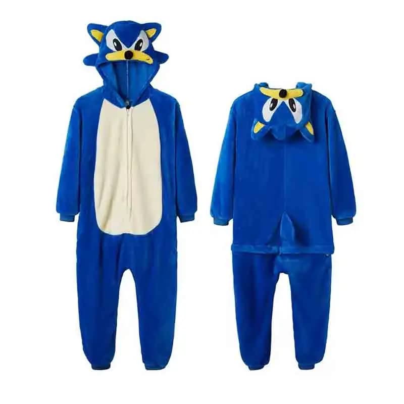 Pigiami Invernali Sonic, Costumi Cosplay, Vestaglie per Adulti, Kigurumi, Camicie da Notte Anime, Pigiami Cartoon per Halloween