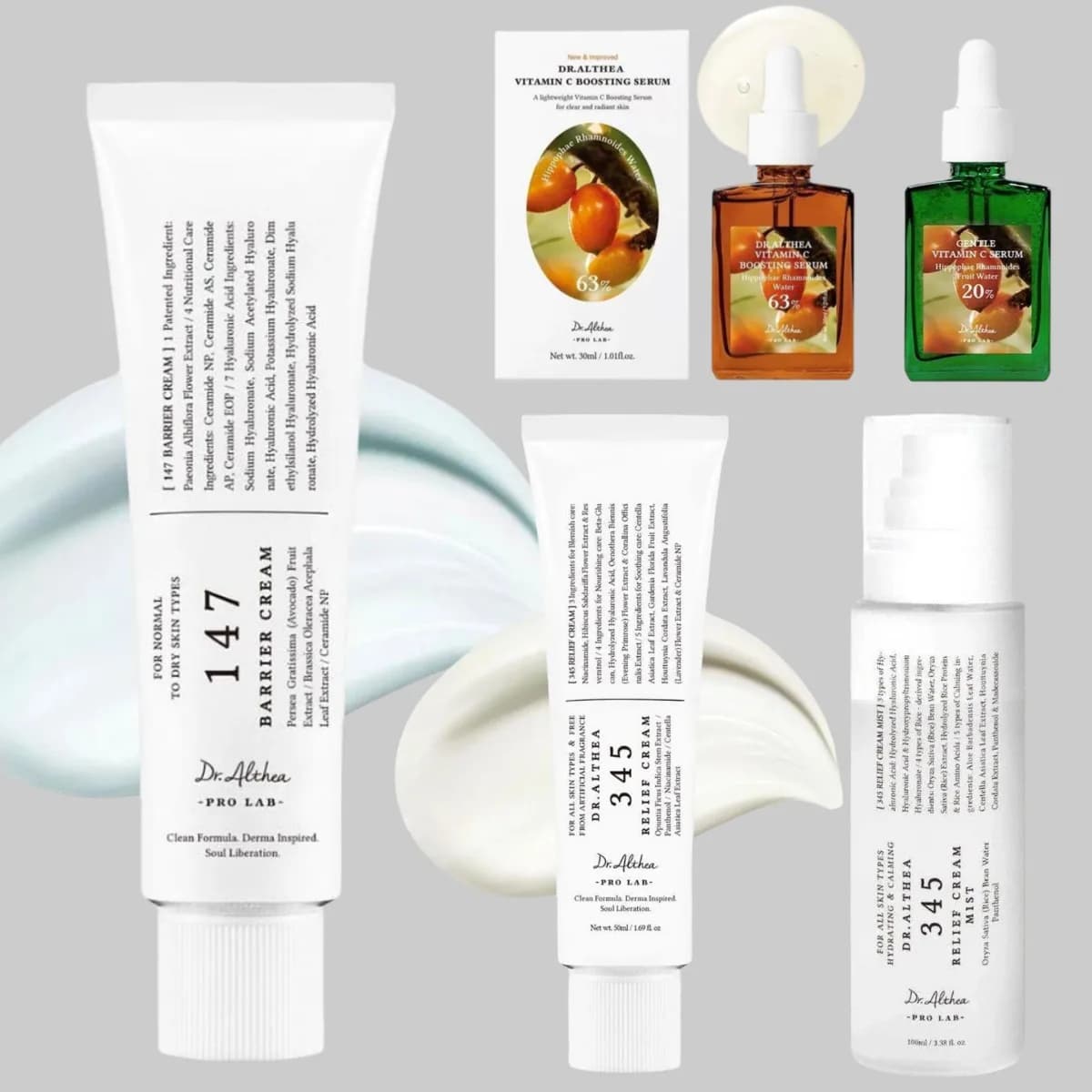 Dr. Althea 345 Relief Cream Mist 147 Cream Reparator for Barrier Cutanea Essence Illuminating to Vitamin C Skincare Original Korean