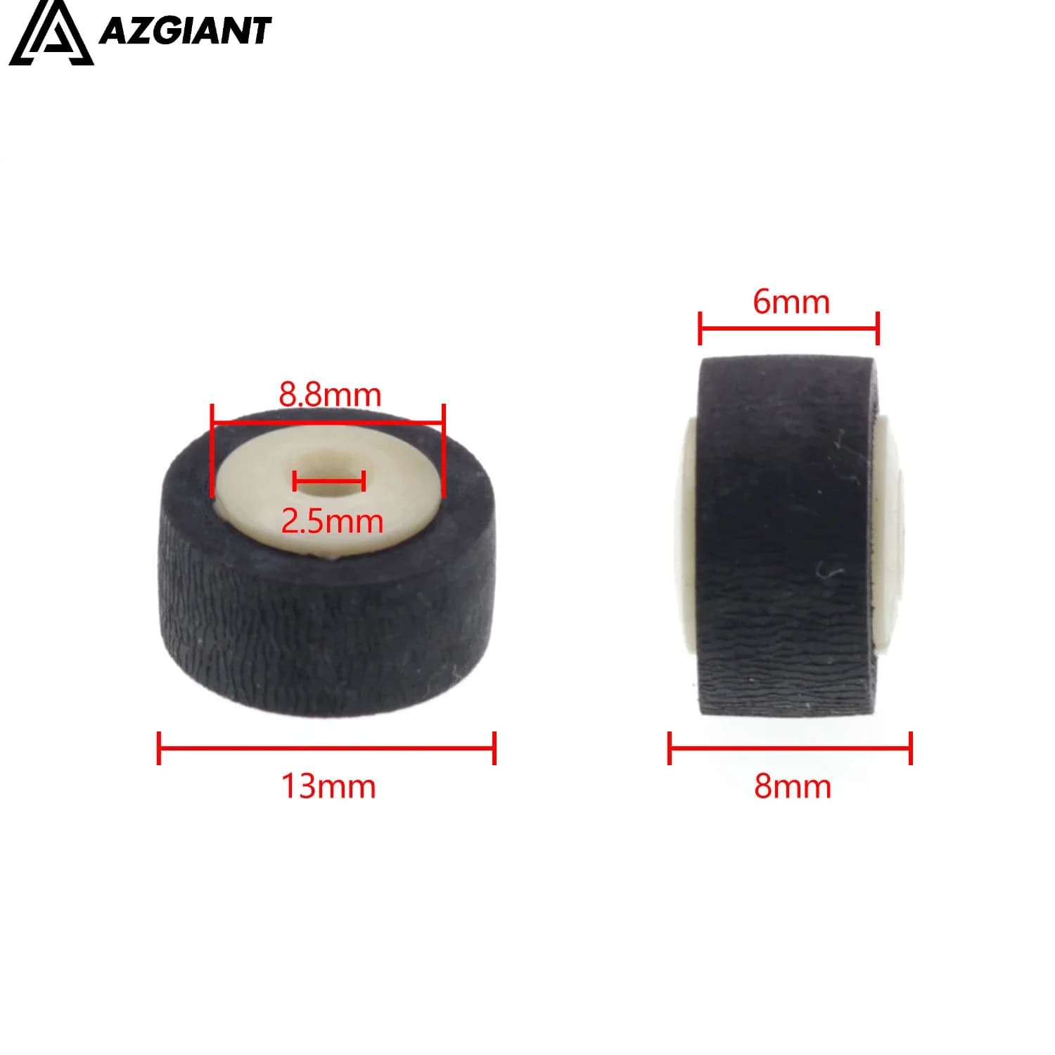 2 pz/lotto 13x8x2.5mm Carta di Sicurezza Audio Cintura Puleggia Registratore a nastro ruota in gomma ponte cassetta registratore di pressione stereo pinch roller