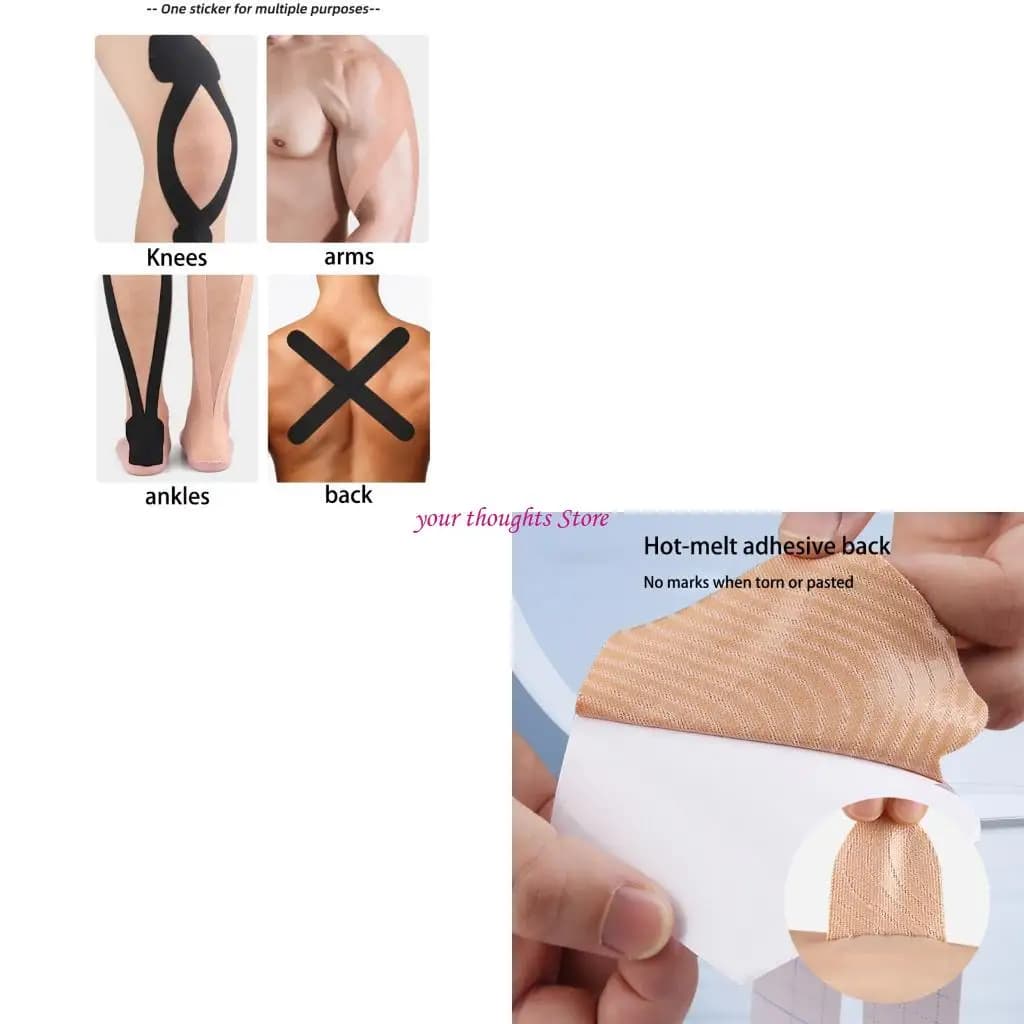 5pieces Kinesiology nastro per nastro atletico elastico della gamba alla caviglia Supporto muscolare 4xbb