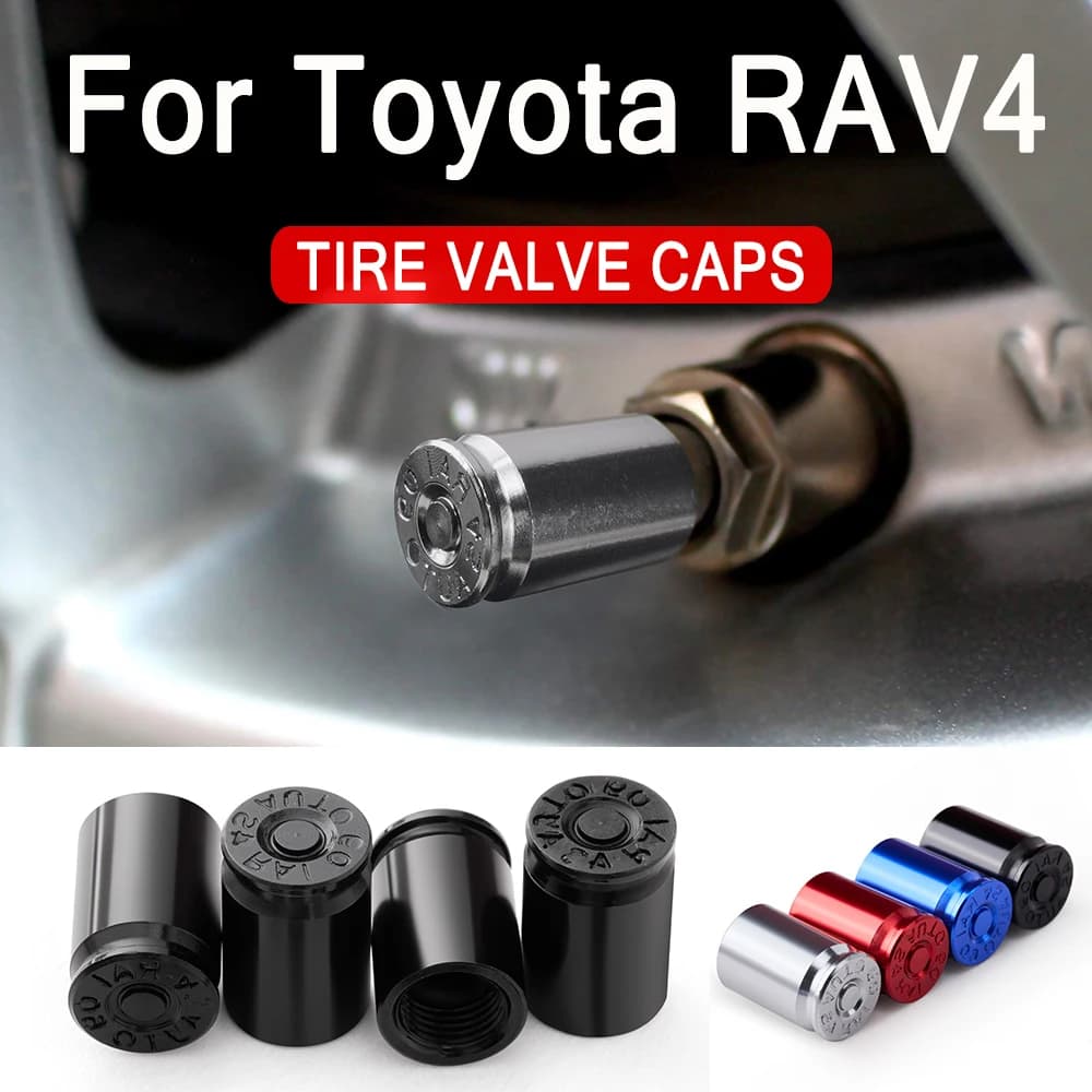 4PCS For Toyota RAV4 Wildlander XA50 2019~2026 Accessories Car Wheel Tire Valve Caps Tyre Stem Covers Airdust Waterproof